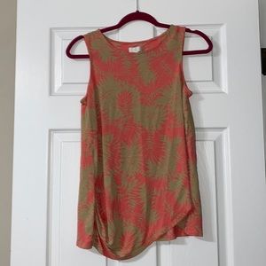 Pink and tan tank top